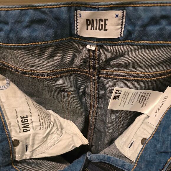 PAIGE Dark Blue Boot Cut Jeans 27x31 - Picture 4 of 4